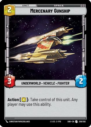 Mercenary Gunship (256/262)[Shadows of the Galaxy] Star Wars: Unlimited Single Disney