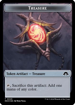 Treasure (Ripple Foil) // Copy Double-Sided Token (MH3-34 // 1) [Modern Horizons 3] Foil MTG Single Wizards of the Coast