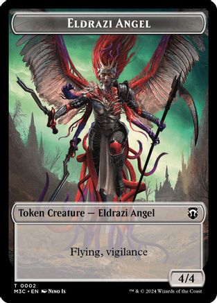 Eldrazi Angel (Ripple Foil) // Copy Double-Sided Token (M3C-2 // 1) [Modern Horizons 3 Commander] Foil MTG Single Wizards of the Coast