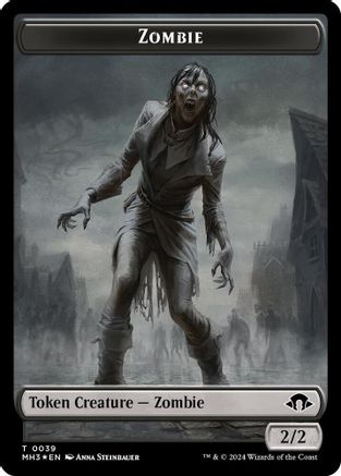Zombie (Ripple Foil) // Insect (0027) Double-Sided Token (MH3-39 // 27) [Modern Horizons 3] Foil MTG Single Wizards of the Coast