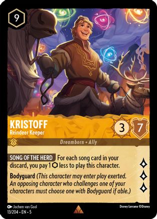 Kristoff - Reindeer Keeper (13/204) [Shimmering Skies] Cold Foil Lorcana Single Disney