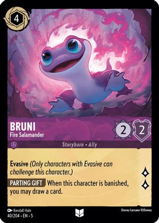 Bruni - Fire Salamander (40/204) [Shimmering Skies] Lorcana Single Disney