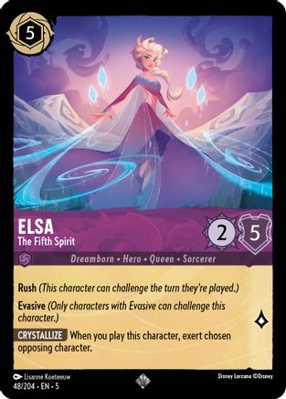 Elsa - The Fifth Spirit (48/204) [Shimmering Skies] Lorcana Single Disney