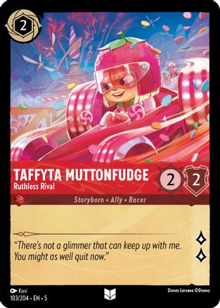 Taffyta Muttonfudge - Ruthless Rival (103/204) [Shimmering Skies] Cold Foil Lorcana Single Disney