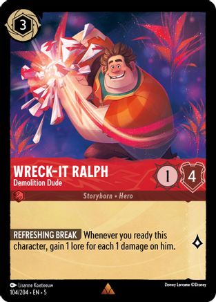Wreck-It Ralph - Demolition Dude (104/204) [Shimmering Skies] Lorcana Single Disney
