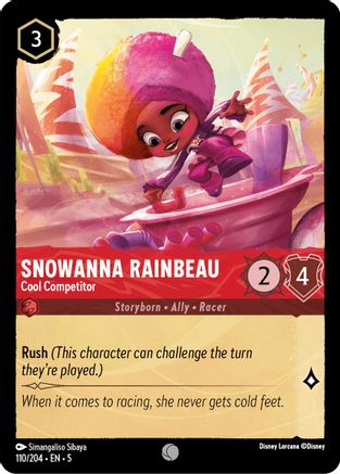 Snowanna Rainbeau - Cool Competitor (110/204) [Shimmering Skies] Lorcana Single Disney