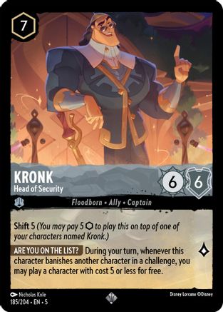 Kronk - Head of Security (185/204) [Shimmering Skies] Lorcana Single Disney