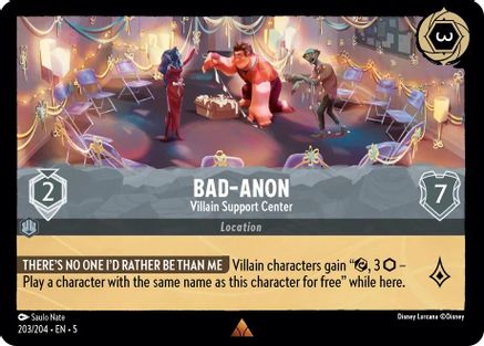 Bad-Anon - Villain Support Center (203/204) [Shimmering Skies] Lorcana Single Disney