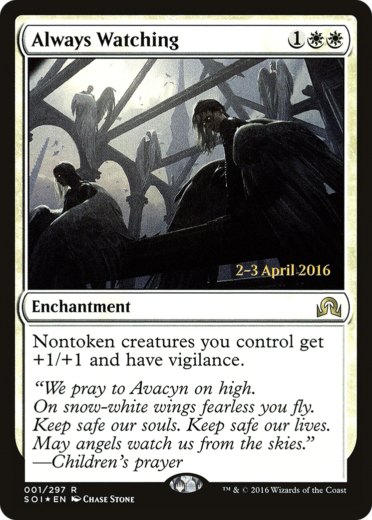 Always Watching (PRE-001) [Shadows over Innistrad Promos] Foil MTG Single Wizards of the Coast