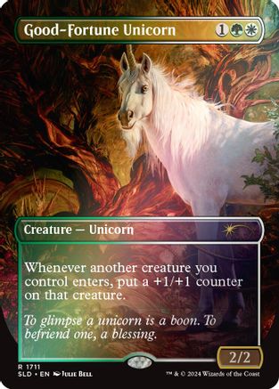 Good-Fortune Unicorn (Rainbow Foil) (SLD-1711) [Secret Lair] Drop Series Foil MTG Single Wizards of the Coast