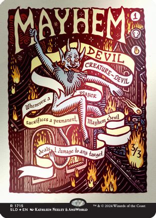Mayhem Devil (Rainbow Foil) (SLD-1715) [Secret Lair] Drop Series Foil MTG Single Wizards of the Coast