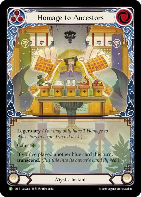 Homage to Ancestors // Inner Chi [LGS283] (Promo)  Rainbow Foil Flesh And Blood Single Flesh And Blood   