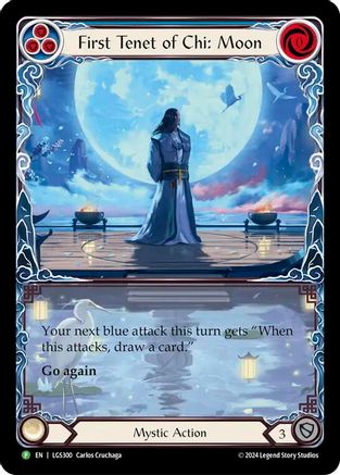 First Tenet of Chi: Moon [LGS300] (Promo)  Rainbow Foil Flesh And Blood Single Flesh And Blood   