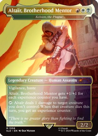 Altair, Brotherhood Mentor - Kelsien, the Plague (Rainbow Foil) (SLD-1558) [Secret Lair Drop Series] Foil MTG Single Wizards of the Coast
