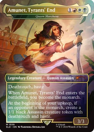 Amunet, Tyrants' End - Queen Marchesa (Rainbow Foil) (SLD-1559) [Secret Lair] Drop Series Foil MTG Single Wizards of the Coast