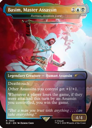 Basim, Master Assassin - Ramses, Assassin Lord (Rainbow Foil) (SLD-1560) [Secret Lair] Drop Series Foil MTG Single Wizards of the Coast