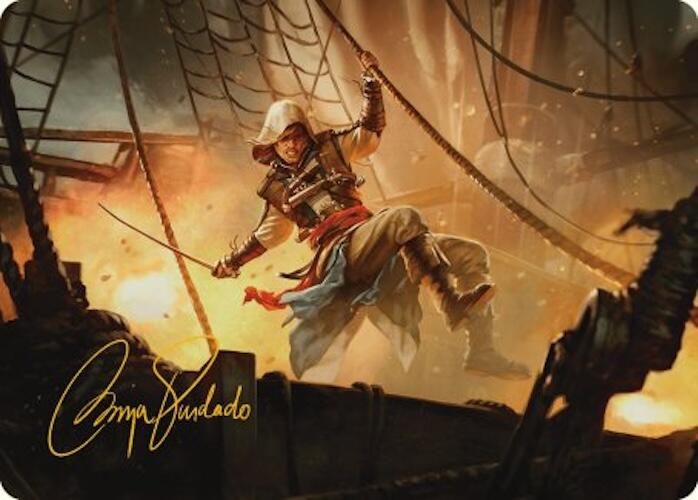 Edward Kenway Art Card (Gold-Stamped Signature) [Art Series] Assassin's Creed MTG Single Magic: The Gathering