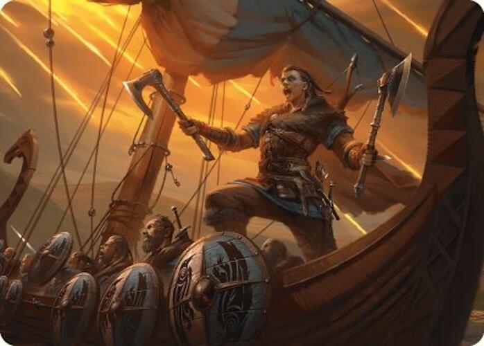 Eivor, Battle-Ready Art Card [Art Series] Assassin's Creed MTG Single Magic: The Gathering