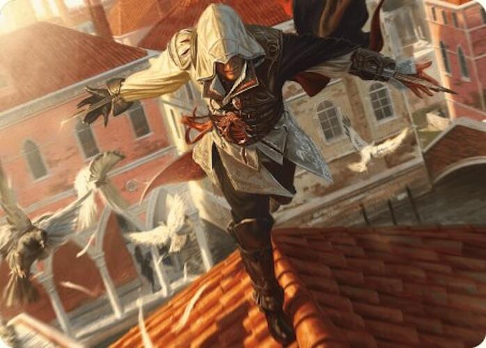 Ezio, Blade of Vengeance Art Card [Art Series] Assassin's Creed MTG Single Magic: The Gathering