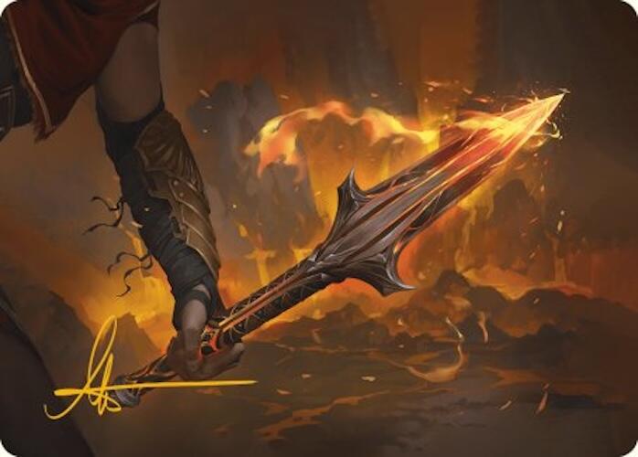 The Spear of Leonidas Art Card (Gold-Stamped Signature) [Art Series] Assassin's Creed MTG Single Magic: The Gathering