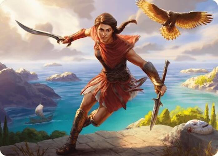 Kassandra, Eagle Bearer Art Card [Art Series] Assassin's Creed MTG Single Magic: The Gathering