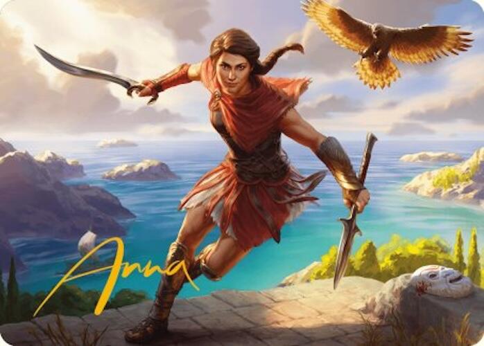 Kassandra, Eagle Bearer Art Card (Gold-Stamped Signature) [Art Series] Assassin's Creed MTG Single Magic: The Gathering