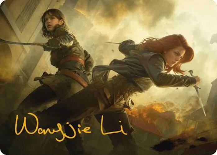Mary Read and Anne Bonny Art Card (Gold-Stamped Signature) [Art Series] Assassin's Creed MTG Single Magic: The Gathering