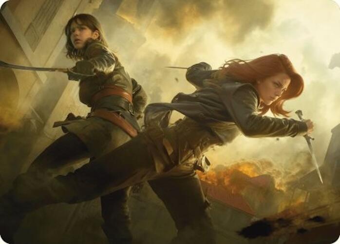 Mary Read and Anne Bonny Art Card [Art Series] Assassin's Creed MTG Single Magic: The Gathering