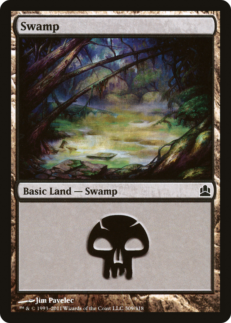 Swamp (CMD-309) [Commander 2011] MTG Single Wizards of the Coast
