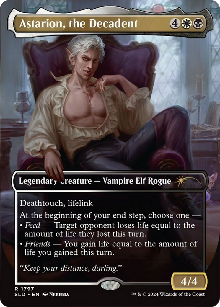 Astarion, the Decadent (SLD-1797) [Secret Lair] Drop (Borderless) Foil MTG Single Wizards of the Coast