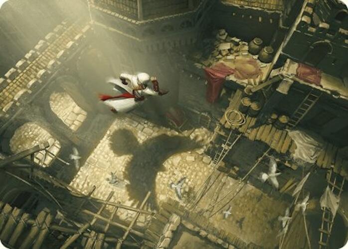 Rooftop Bypass Art Card [Art Series] Assassin's Creed MTG Single Magic: The Gathering