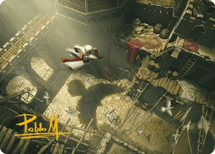 Rooftop Bypass Art Card (Gold-Stamped Signature) [Art Series] Assassin's Creed MTG Single Magic: The Gathering