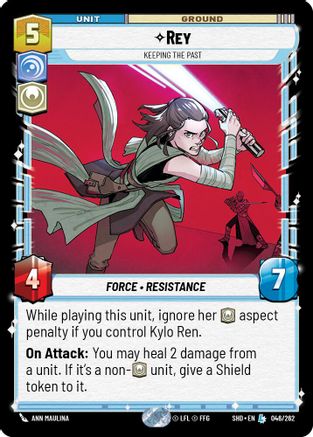 Rey - Keeping the Past (046/262)[Shadows of the Galaxy] Star Wars: Unlimited Single Disney