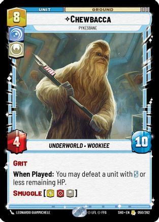 Chewbacca - Pykesbane (050/262)[Shadows of the Galaxy] Foil Star Wars: Unlimited Single Disney