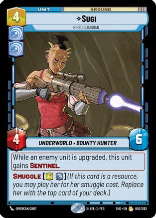 Sugi - Hired Guardian (052/262)[Shadows of the Galaxy] Foil Star Wars: Unlimited Single Disney