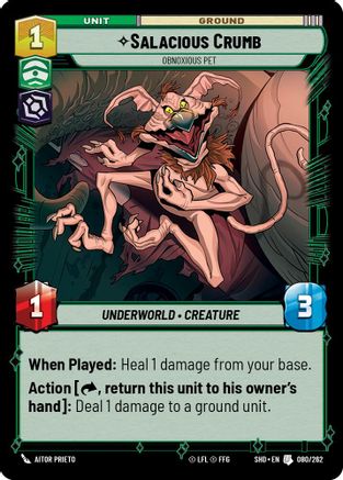 Salacious Crumb - Obnoxious Pet (080/262)[Shadows of the Galaxy] Star Wars: Unlimited Single Disney