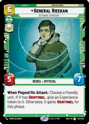 General Rieekan - Defensive Strategist (103/262)[Shadows of the Galaxy] Foil Star Wars: Unlimited Single Disney