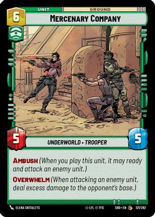 Mercenary Company (121/262)[Shadows of the Galaxy] Star Wars: Unlimited Single Disney