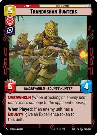 Trandoshan Hunters (140/262)[Shadows of the Galaxy] Foil Star Wars: Unlimited Single Disney