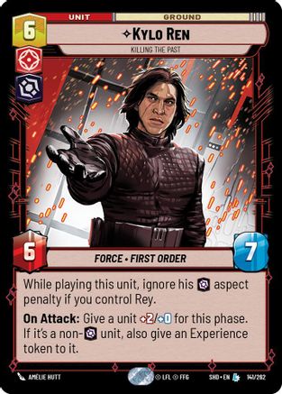 Kylo Ren - Killing the Past (141/262)[Shadows of the Galaxy] Star Wars: Unlimited Single Disney
