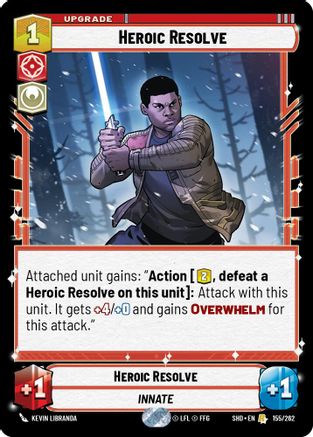 Heroic Resolve (155/262)[Shadows of the Galaxy] Star Wars: Unlimited Single Disney