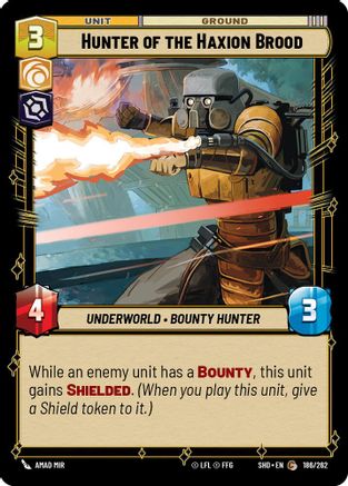 Hunter of the Haxion Brood (186/262)[Shadows of the Galaxy] Star Wars: Unlimited Single Disney