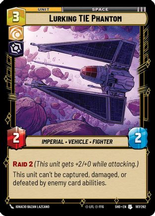 Lurking TIE Phantom (187/262)[Shadows of the Galaxy] Foil Star Wars: Unlimited Single Disney