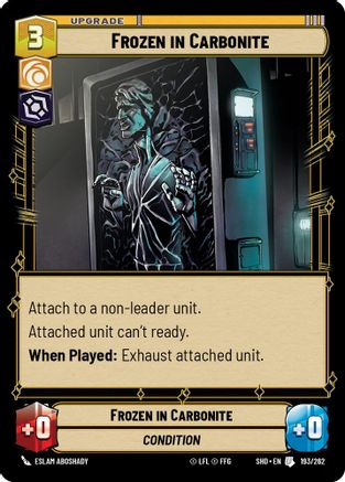Frozen in Carbonite (193/262)[Shadows of the Galaxy] Foil Star Wars: Unlimited Single Disney