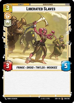 Liberated Slaves (200/262)[Shadows of the Galaxy] Star Wars: Unlimited Single Disney