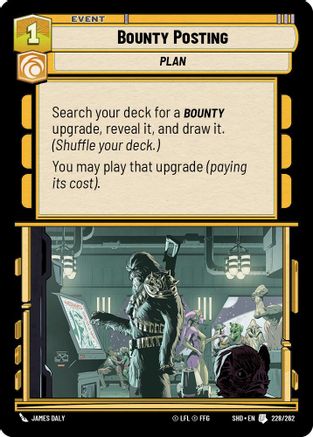 Bounty Posting (228/262)[Shadows of the Galaxy] Star Wars: Unlimited Single Disney