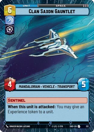 Clan Saxon Gauntlet (Hyperspace) (312)[Shadows of the Galaxy] Star Wars: Unlimited Single Disney