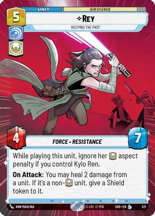 Rey - Keeping the Past (Hyperspace) (321)[Shadows of the Galaxy] Star Wars: Unlimited Single Disney