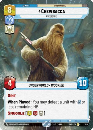 Chewbacca - Pykesbane (Hyperspace) (325)[Shadows of the Galaxy] Star Wars: Unlimited Single Disney