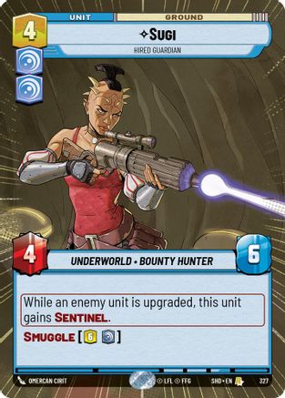 Sugi - Hired Guardian (Hyperspace) (327)[Shadows of the Galaxy] Foil Star Wars: Unlimited Single Disney